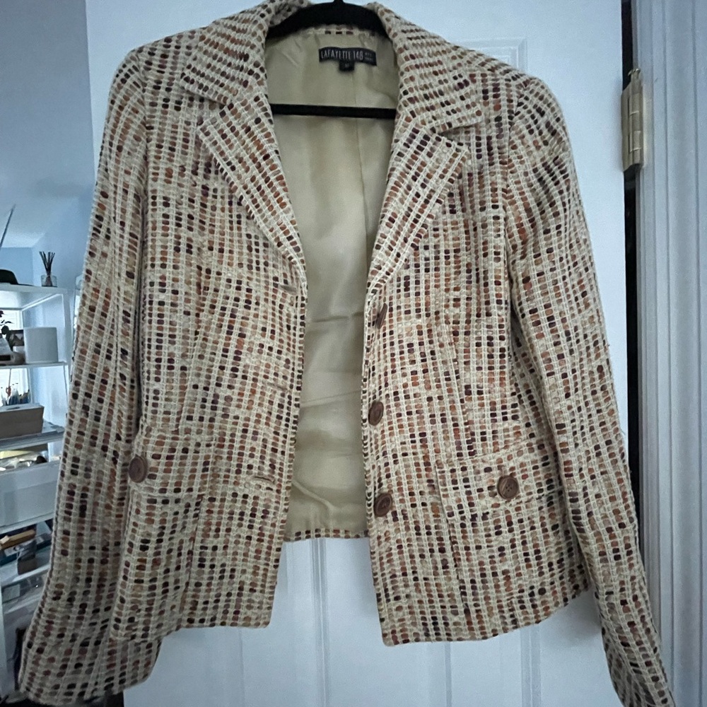 Lafayette 148 New York Multicolor Tweed Blazer